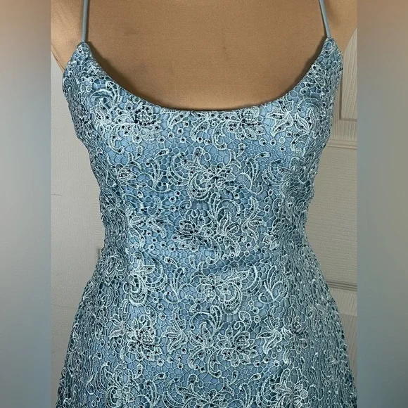 ALYCE PARIS ✨ Elegant Blue Sequin Dress ✨ - Picture 6 of 11